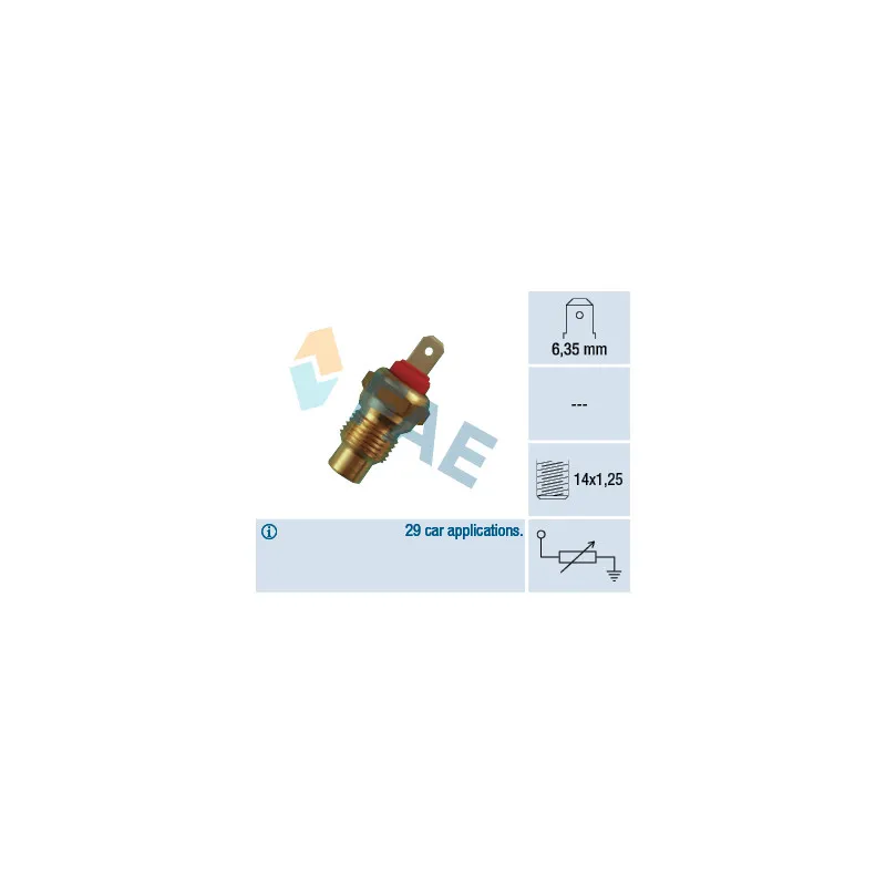 Sonde de température, liquide de refroidissement FAE 31590