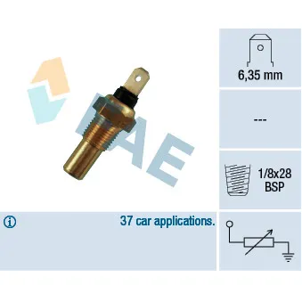 Sonde de température, liquide de refroidissement FAE 31630