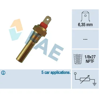 Sonde de température, liquide de refroidissement FAE 31640