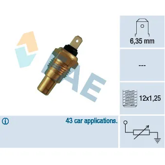 Sonde de température, liquide de refroidissement FAE 31650
