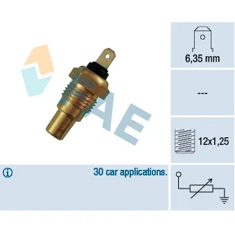 Sonde de température, liquide de refroidissement FAE 31680