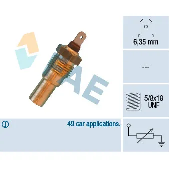 Sonde de température, liquide de refroidissement FAE