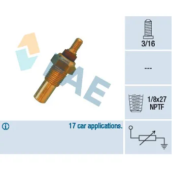 Sonde de température, liquide de refroidissement FAE 32020