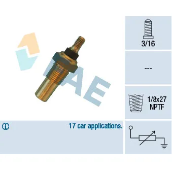 Sonde de température, liquide de refroidissement FAE 32040