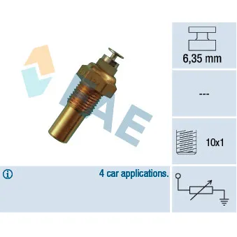 Sonde de température, liquide de refroidissement FAE