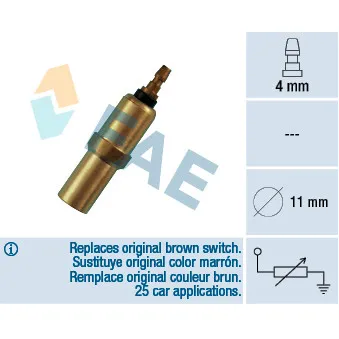 Sonde de température, liquide de refroidissement FAE 32150