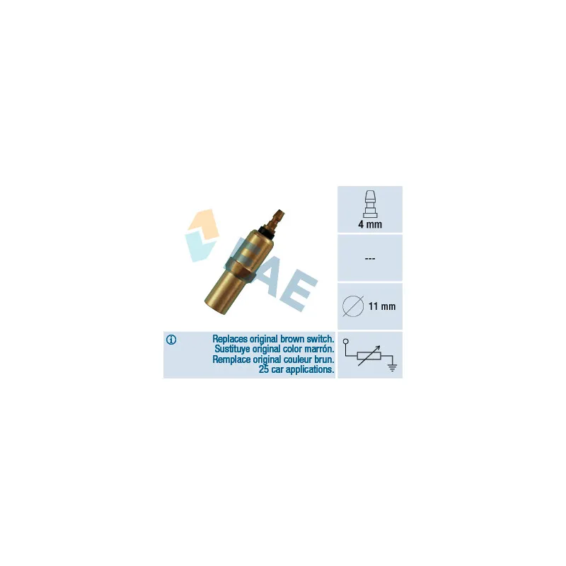 Sonde de température, liquide de refroidissement FAE 32150