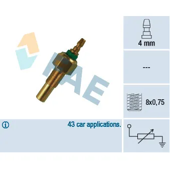 Sonde de température, liquide de refroidissement FAE 32170