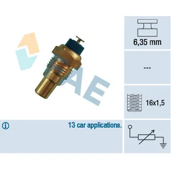Sonde de température, liquide de refroidissement FAE 32210