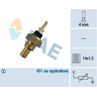 Sonde de température, liquide de refroidissement FAE 32220
