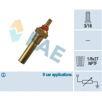 Sonde de température, liquide de refroidissement FAE 32300