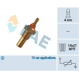 Sonde de température, liquide de refroidissement FAE 32450