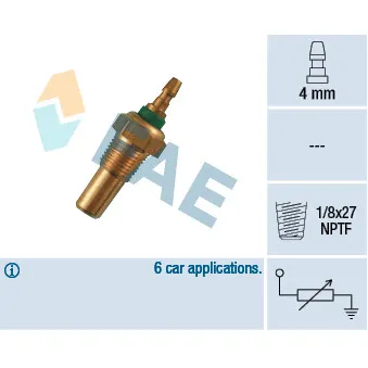 Sonde de température, liquide de refroidissement FAE 32470