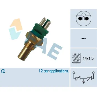 Sonde de température, liquide de refroidissement FAE 32510