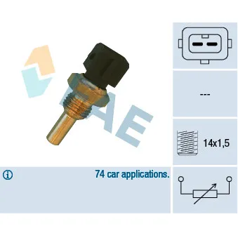 Sonde de température, liquide de refroidissement FAE 32560