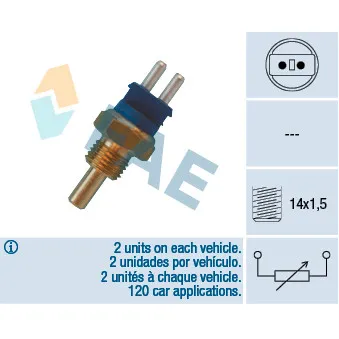 Sonde de température, liquide de refroidissement FAE 32580