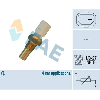 Sonde de température, liquide de refroidissement FAE 32630