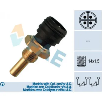 Sonde de température, liquide de refroidissement FAE 33290