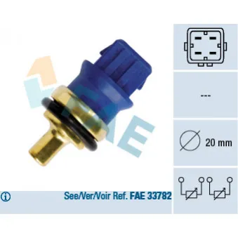 Sonde de température, liquide de refroidissement FAE 33780