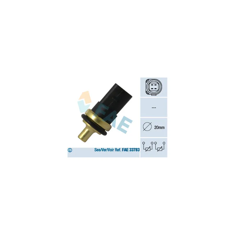 Sonde de température, liquide de refroidissement FAE 33781