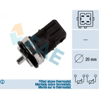 Sonde de température, liquide de refroidissement FAE 33810