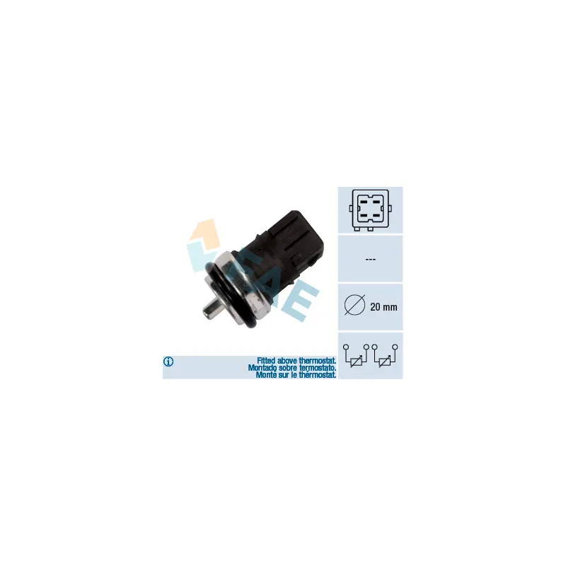 Sonde de température, liquide de refroidissement FAE 33810