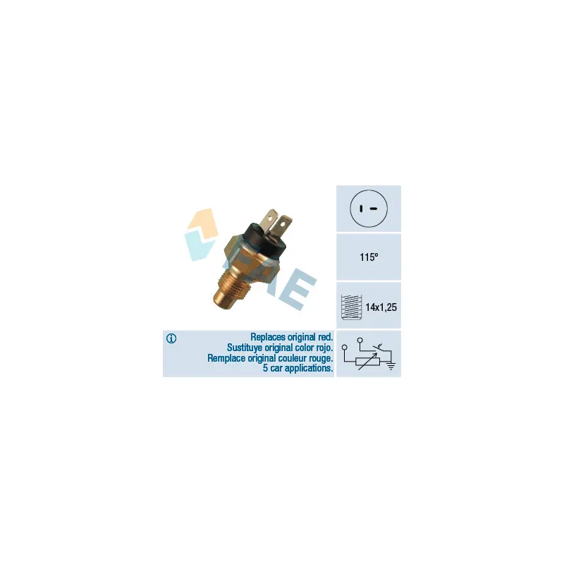 Sonde de température, liquide de refroidissement FAE 34030