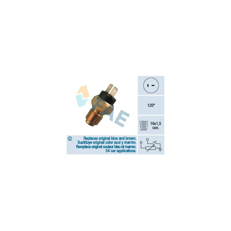 Sonde de température, liquide de refroidissement FAE 34060