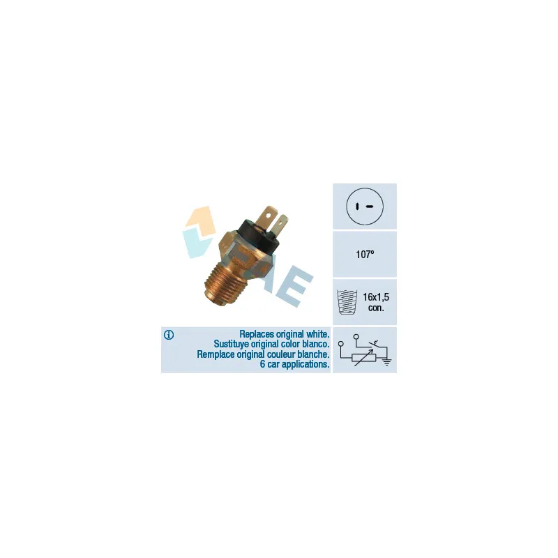 Sonde de température, liquide de refroidissement FAE 34080