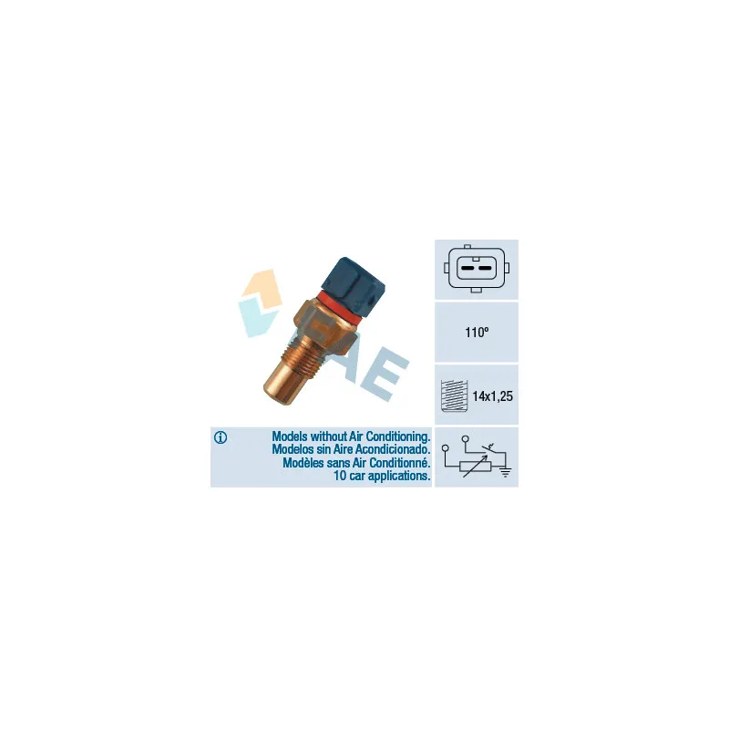 Sonde de température, liquide de refroidissement FAE 34090