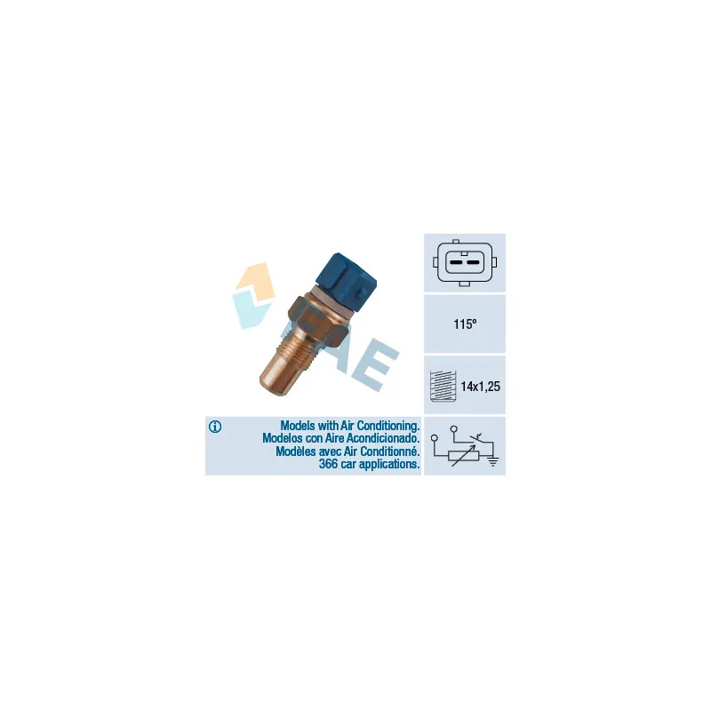 Sonde de température, liquide de refroidissement FAE 34110