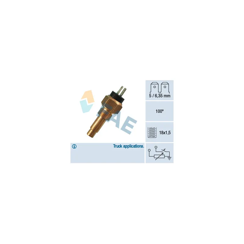 Sonde de température, liquide de refroidissement FAE 34190