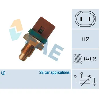 Sonde de température, liquide de refroidissement FAE 34230