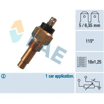 Sonde de température, liquide de refroidissement FAE 34260