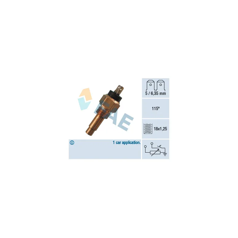 Sonde de température, liquide de refroidissement FAE 34260