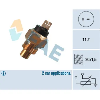 Sonde de température, liquide de refroidissement FAE 34270