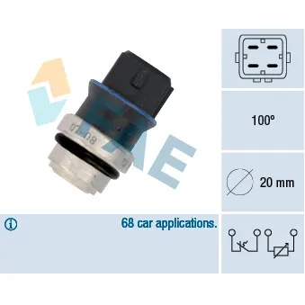 Sonde de température, liquide de refroidissement FAE 34322