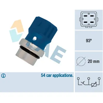Sonde de température, liquide de refroidissement FAE 34330
