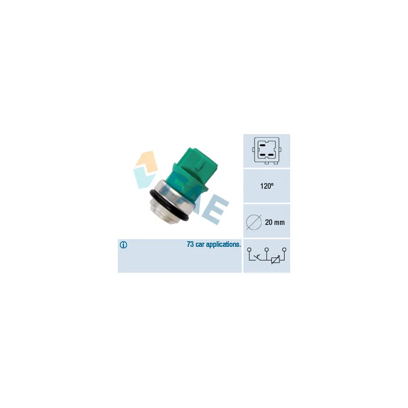 Sonde de température, liquide de refroidissement FAE 34350