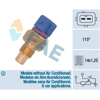 Sonde de température, liquide de refroidissement FAE 34435