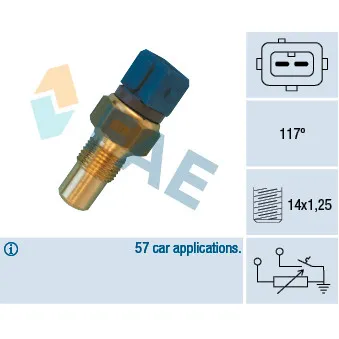 Sonde de température, liquide de refroidissement FAE 34440