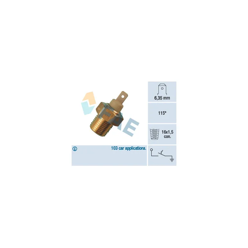 Contact thermique, voyant avertisseur de l'agent réfrigérant FAE 35070