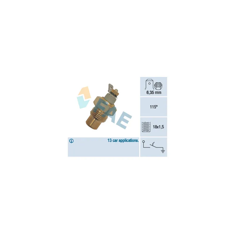 Contact thermique, voyant avertisseur de l'agent réfrigérant FAE 35080