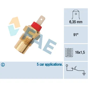 Contact thermique, voyant avertisseur de l'agent réfrigérant FAE 35101