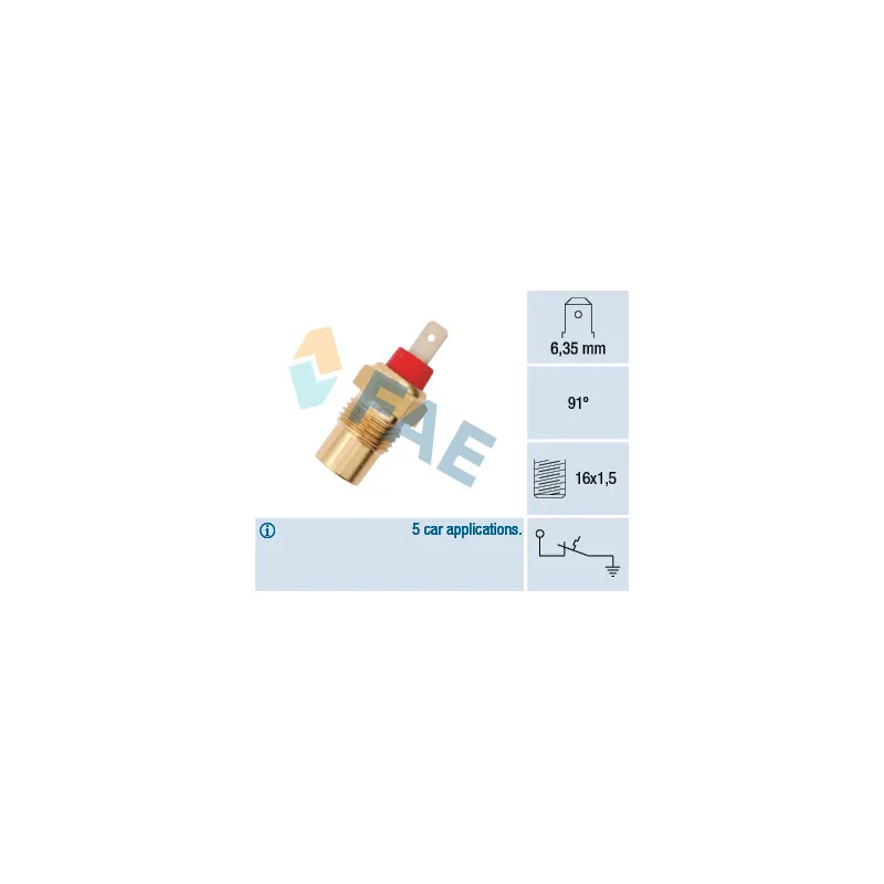 Contact thermique, voyant avertisseur de l'agent réfrigérant FAE 35101
