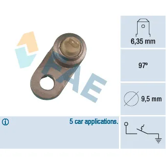 Contact thermique, voyant avertisseur de l'agent réfrigérant FAE 35120