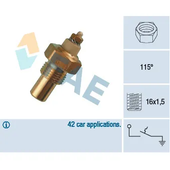 Contact thermique, voyant avertisseur de l'agent réfrigérant FAE 35150