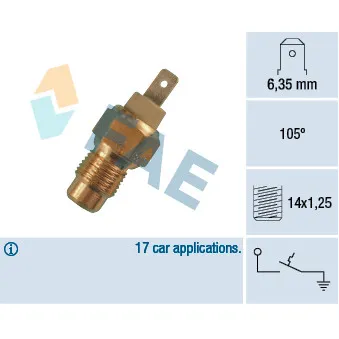 Contact thermique, voyant avertisseur de l'agent réfrigérant FAE 35170