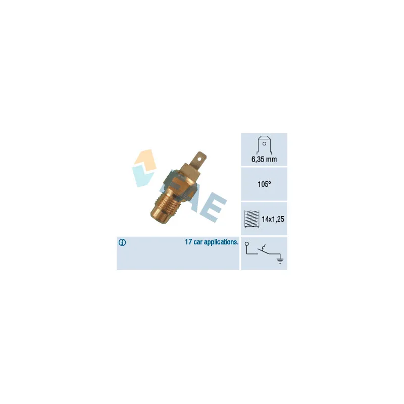 Contact thermique, voyant avertisseur de l'agent réfrigérant FAE 35170