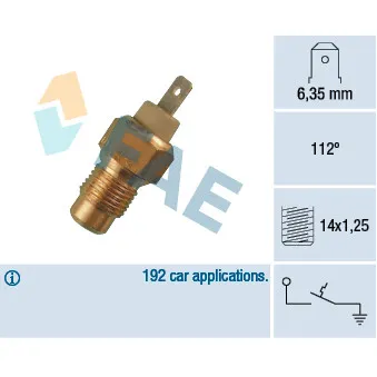 Contact thermique, voyant avertisseur de l'agent réfrigérant FAE 35180